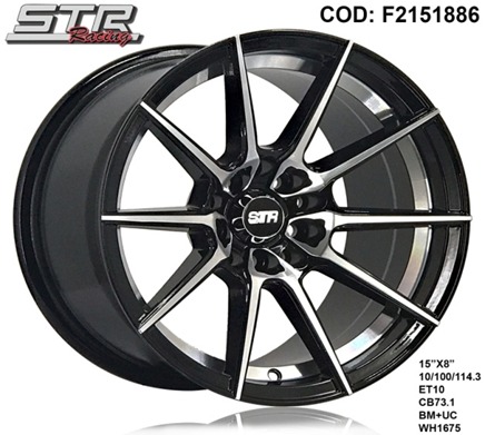 AROS # 15X8 10X100-114 ET10 BM WH1675